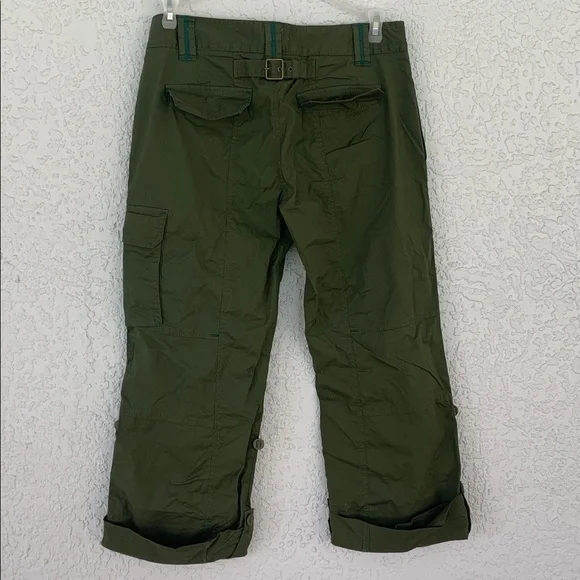 Old Navy Dark Green Cargo low waist straight leg Pants size 8 - Picture 5 of 12